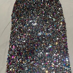 H&M Multicolor Sequin Pencil Skirt